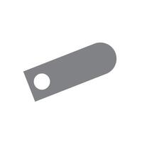 A gray object with a hole in it vector