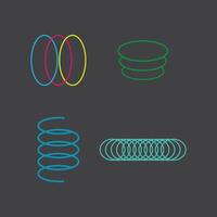 A set of four different colored rings vector