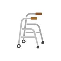 An icon of a walker on a white background vector