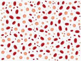 seamless pattern with red blood drips and spots on white background. vector
