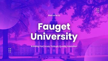 blue purple gradient university mobile facebook cover template