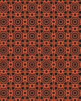 A black and orange pattern with a star design vector