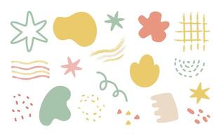 Set of abstract shapes and doodles. vector
