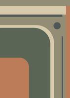 Minimalist print with cut elements. Abstract bauhaus poster with geometric shapes vector