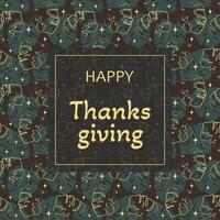 Happy Thanksgiving Day design. Typography design for greeting card vector