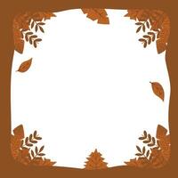 Design frame autumn theme background. illustration vector