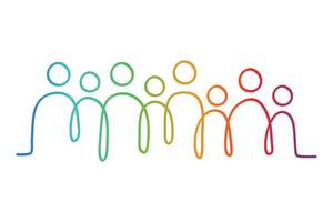 Hand drawn inclusion and diversity colorful gradations vector