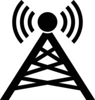 Network, Communication Coverage. Cell, Radio Signal Tower Icon vector