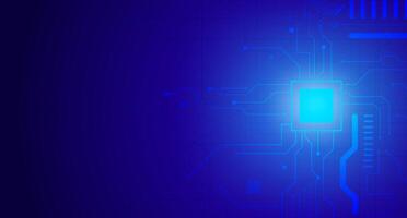 Digital circuit board background, illustration of processor chip and motherboard in futuristic technology. vector