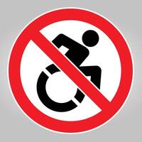 No Accessibility Symbol with Red Circle and Slash vector