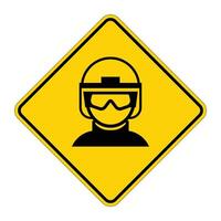 Caution Symbol for Protective Gear Display vector