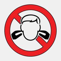 No Smoking Symbol with Red Circle and Slash Design vector