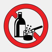 No Alcohol Allowed Sign for Public Spaces vector
