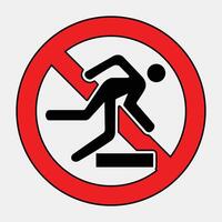 Warning Sign for Slipping Hazard in Public Areas vector