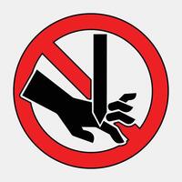 Prohibition Sign for Sharp Object Handling vector