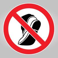 No Flip-Flops Warning Sign for Public Spaces vector