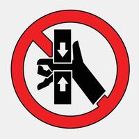 Prohibition Sign for Unsafe Actions in Workplace vector