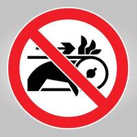 Sign warning against projectile or high-speed objects vector