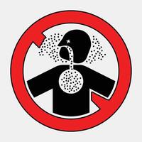 Prohibition Sign for Protective Equipment Usage vector