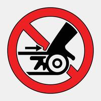 Prohibition Sign for Equipment Use and Access vector