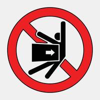 Prohibited Movement Sign with Error Symbol vector