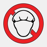 Abstract Circular Design with Stylized Face Outline vector