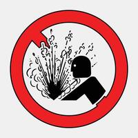 Caution Sign for Explosive Hazards and Safety Precautions vector