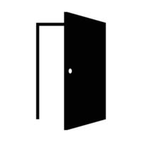 Open Door Icon on a Simple Background vector