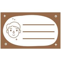 back to school Identity Label Name Tag vector