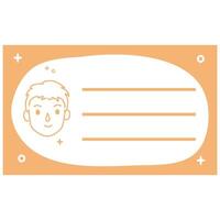 Kidcore Notebook Name Label vector