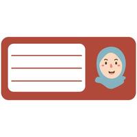 Identity Label Name Tag back to school vector