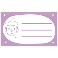 sticker Kidcore Notebook Name Label vector