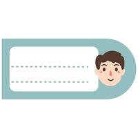 Identity Label Name Tag student vector