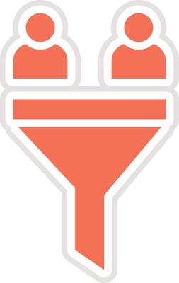 Sales Funnel Icon Design Illustration