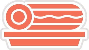 Roll cake Icon Design Illustration vector