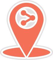 Share location Icon Design Illustration vector