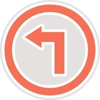 Left way Icon Design Illustration vector