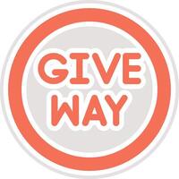 Give way Icon Design Illustration vector