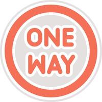 One way Icon Design Illustration vector
