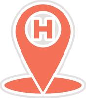 Hotel pin Icon Design Illustration vector