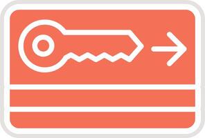 Key card Icon Design Illustration vector