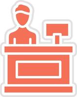 Check in desk Icon Design Illustration vector