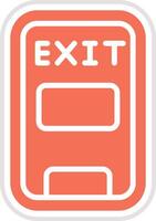 Emergency exit Icon Design Illustration vector