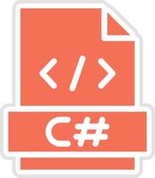 C sharp Icon Design Illustration vector