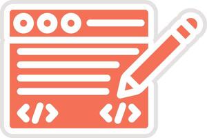 Edit code Icon Design Illustration vector