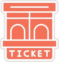 Ticket window Icon Design Illustration vector