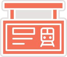 Train schedule Icon Design Illustration vector
