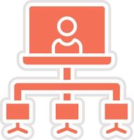 Client server Icon Design Illustration vector