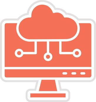 Cloud computing Icon Design Illustration vector