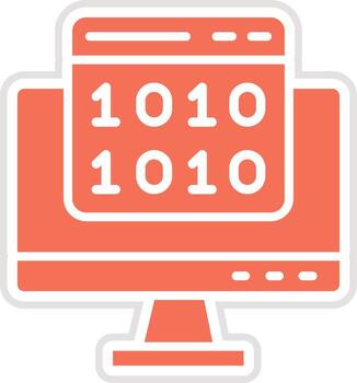 Binary code Icon Design Illustration vector